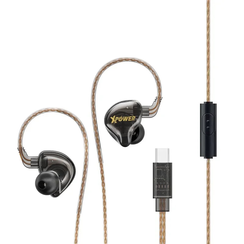 XPower Type-C Wired Earphone - Black - Tashqila XPower Type-C Wired Earphone - Black - Tashqila